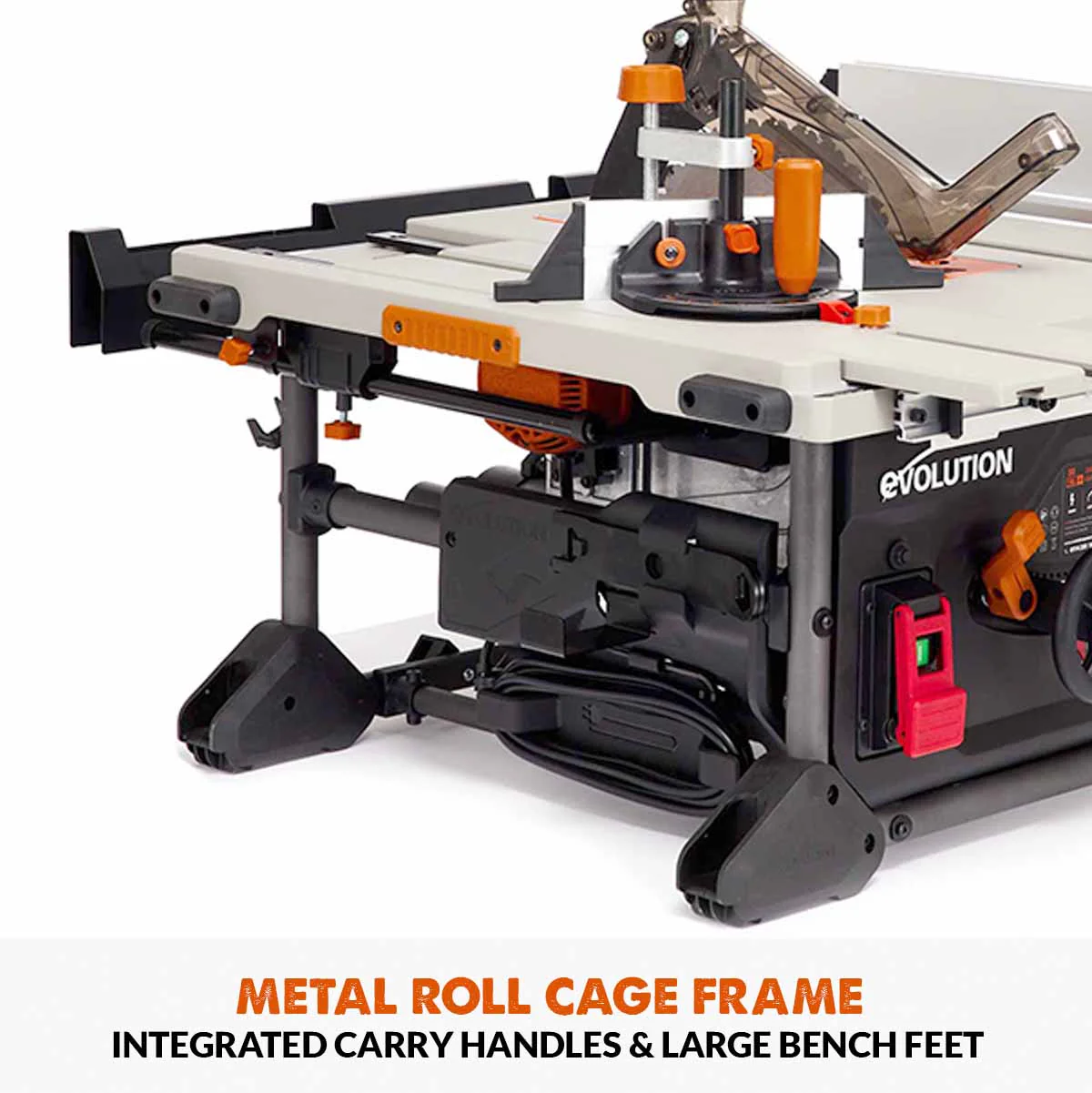 B-stock Refurbished Evolution R255TBL+ 230v Portable Jobsite Table Saw with 255mmTCT Multi-material Blade - Image 11