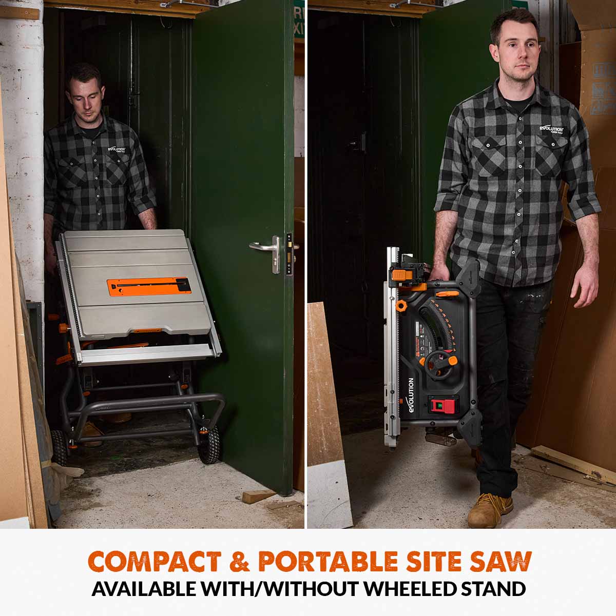 B-stock Refurbished Evolution R255TBL+ 230v Portable Jobsite Table Saw with 255mmTCT Multi-material Blade - Image 12