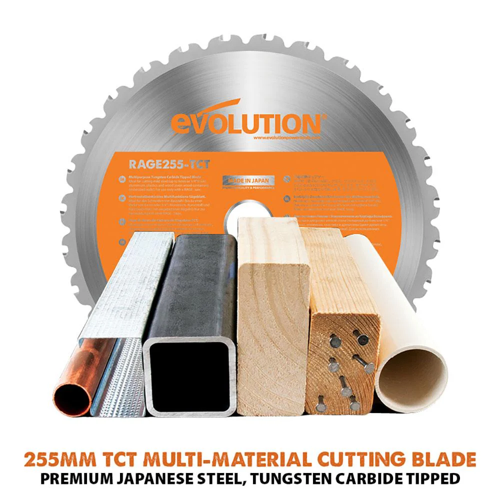 B-stock Refurbished Evolution R255TBL+ 230v Portable Jobsite Table Saw with 255mmTCT Multi-material Blade - Image 19