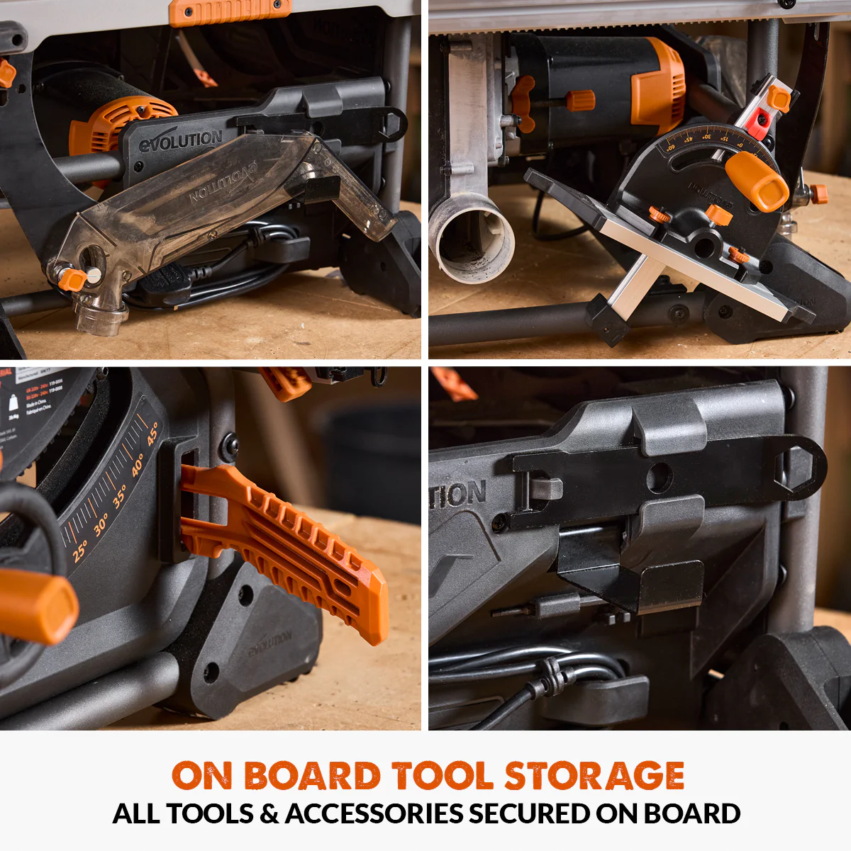 B-stock Refurbished Evolution R255TBL+ 230v Portable Jobsite Table Saw with 255mmTCT Multi-material Blade - Image 23