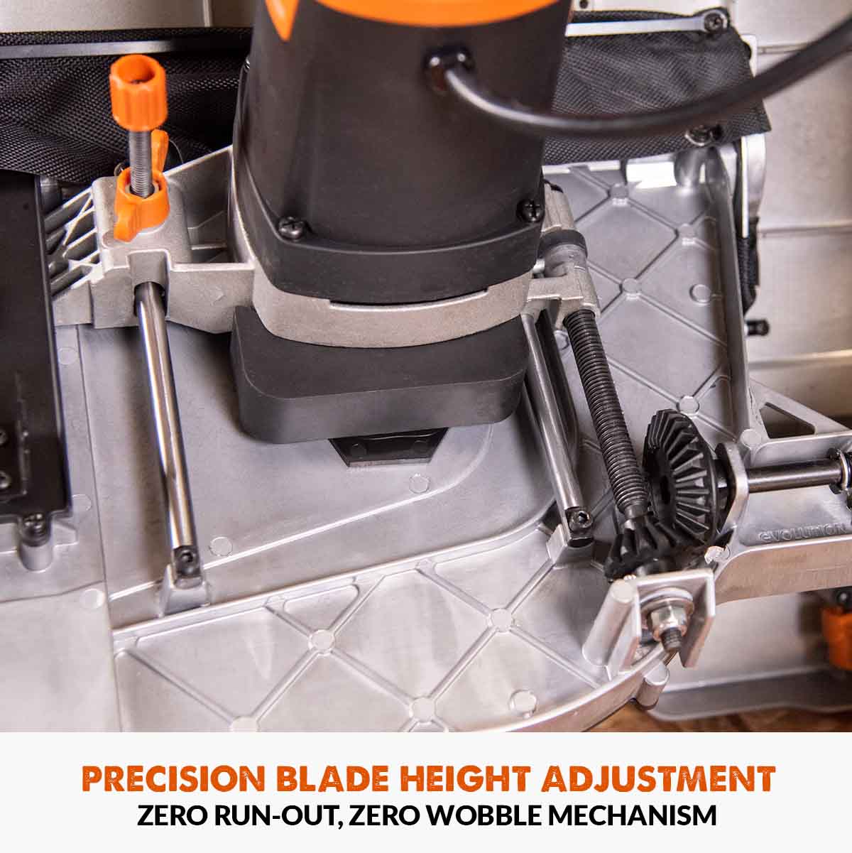 B-stock Refurbished Evolution R255TBL+ 230v Portable Jobsite Table Saw with 255mmTCT Multi-material Blade - Image 4
