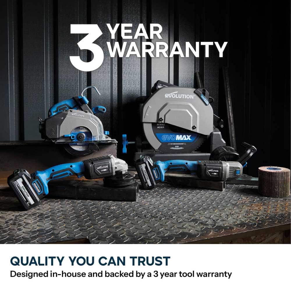 Evolution 165mm Cordless Metal Cutting Circular Saw with Thin Kerf Blade | 58mm Cut Depth | S165CCS-Li - Image 12