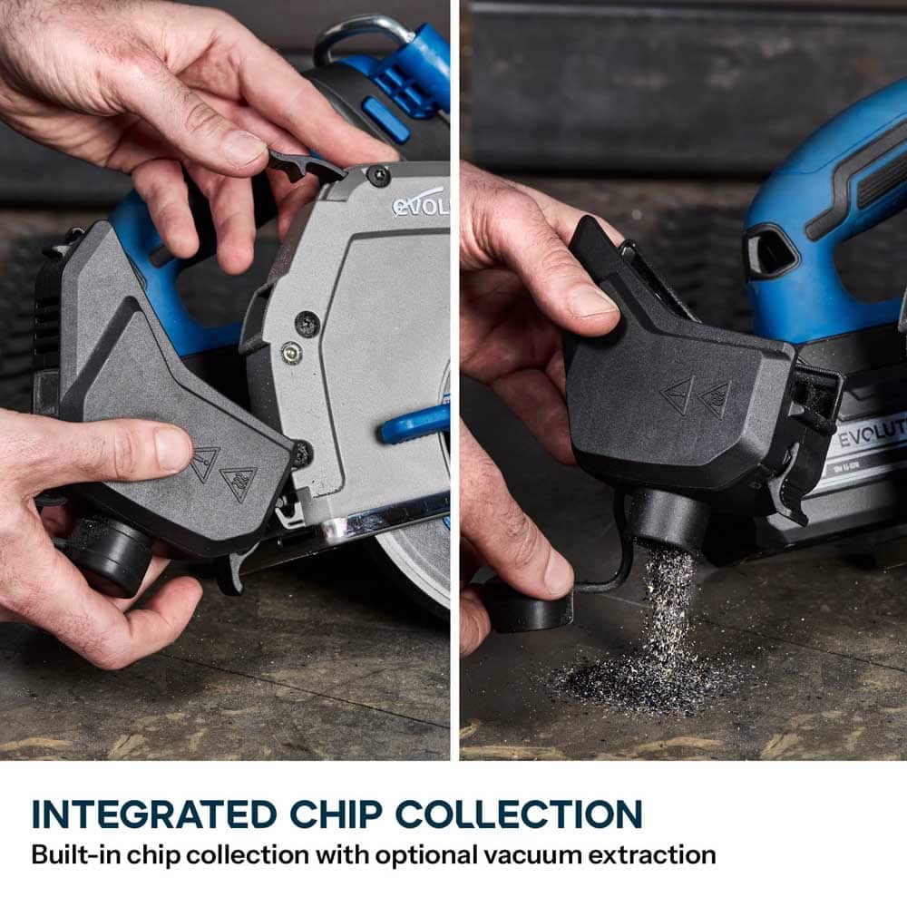 Evolution 165mm Cordless Metal Cutting Circular Saw with Thin Kerf Blade | 58mm Cut Depth | S165CCS-Li - Image 5
