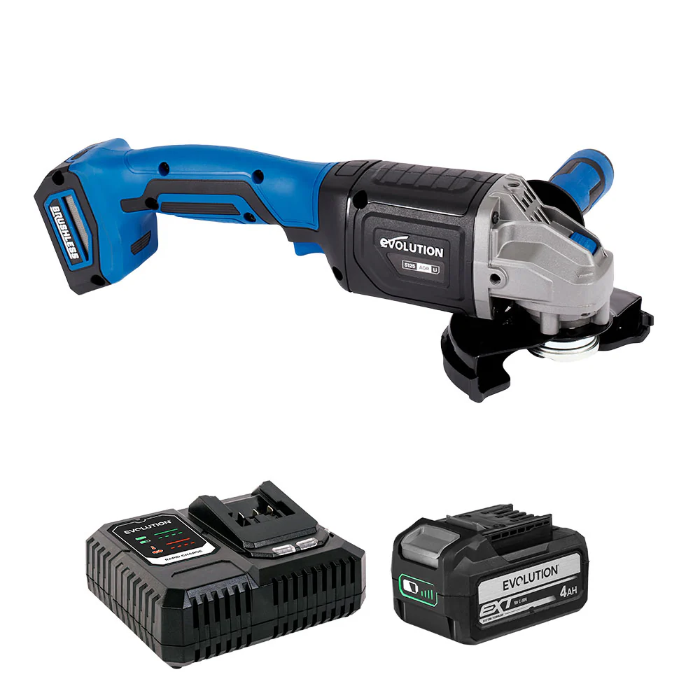 Evolution 125mm (5") Cordless Angle Grinder | 18V Brushless Metal Cutting & Grinding Tool | S125AGR-Li - Image 12