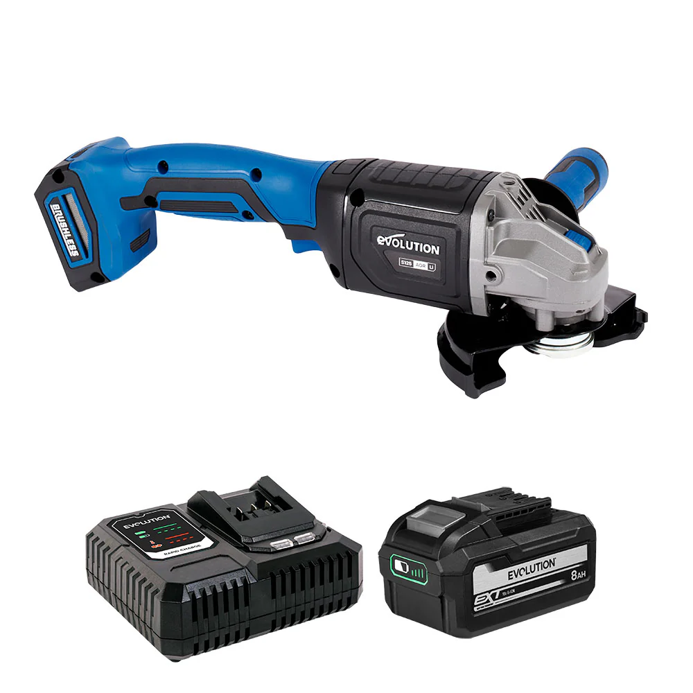 Evolution 125mm (5") Cordless Angle Grinder | 18V Brushless Metal Cutting & Grinding Tool | S125AGR-Li - Image 14