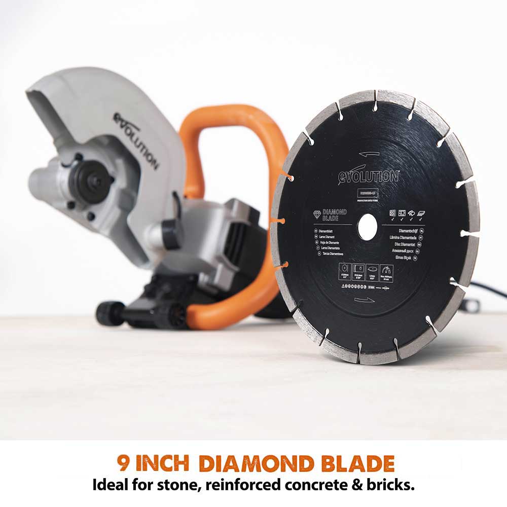 Evolution 230mm General Purpose Diamond Disc Cutter Blade, 22.2mm Bore - Image 2