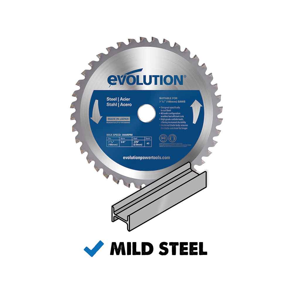 Evolution 255mm Mild Steel Cutting 52T Blade - Image 10