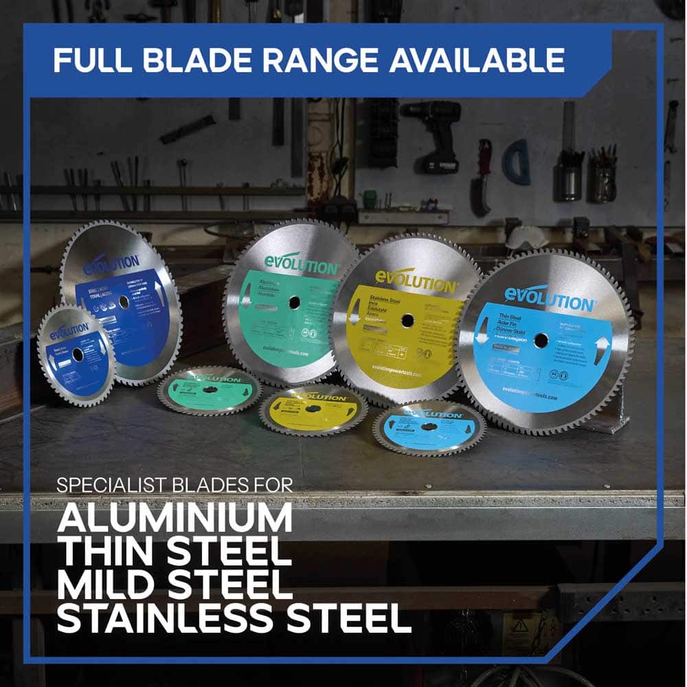 Evolution 165mm Mild Steel Cutting 40T TCT Circular Saw Blade Optimized For Cordless - Image 9