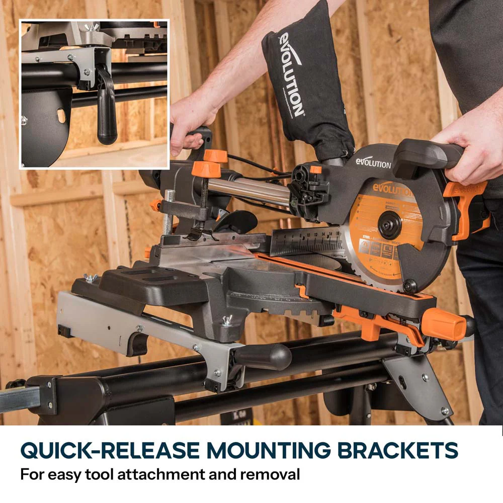 Evolution Cordless R185CMS-Li 185mm Compound Mitre Saw & Stand Bundle - Image 15