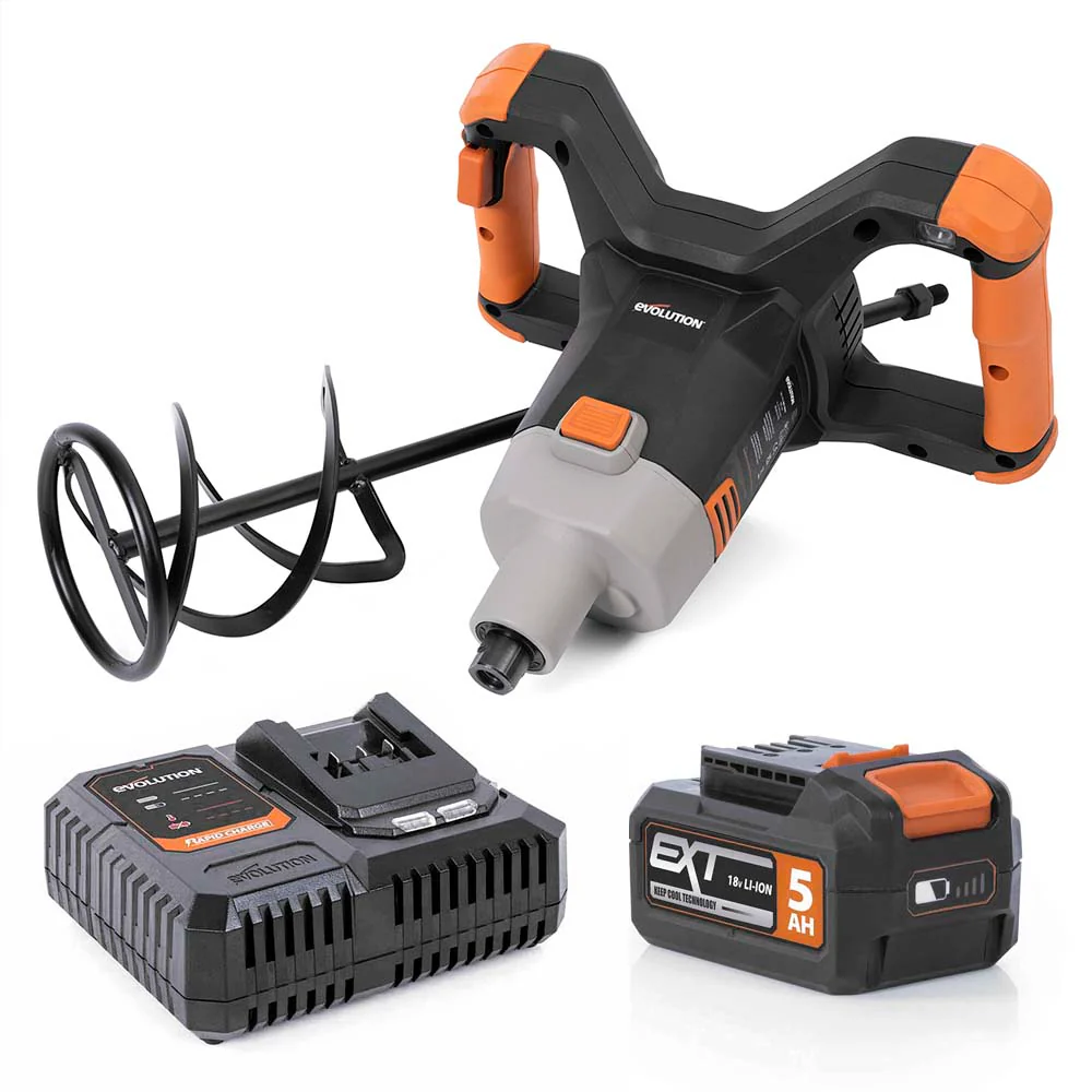 Evolution Cordless 18v Paddle Mixer with 120mm Multi-Mix Paddle | R120MXR-Li - Image 11