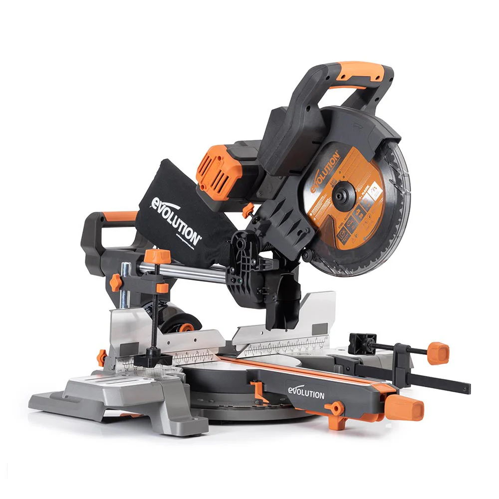 Evolution Cordless R255SMS-DB-Li Double Bevel Mitre Saw & XL Stand - Image 22