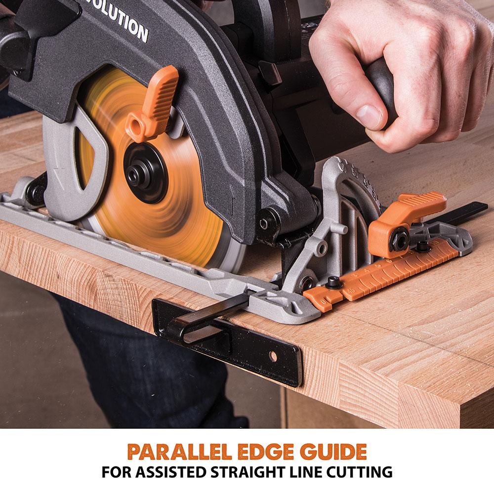 Evolution R185CCS 185mm 110V Circular Saw with TCT Multi-Material Cutting Blade - Image 14