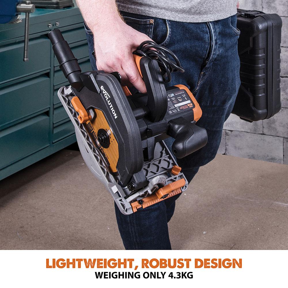 Evolution R185CCS 185mm 110V Circular Saw with TCT Multi-Material Cutting Blade - Image 17