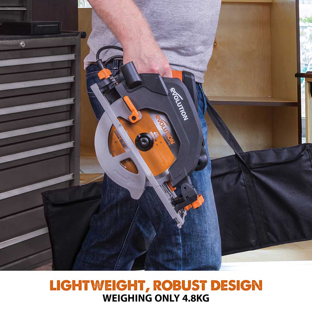 Evolution R185CCSX Handheld Circular Saw, ST2800-G2 2.8m 2-piece Track & 3-piece Mini-Track Bundle - Image 18