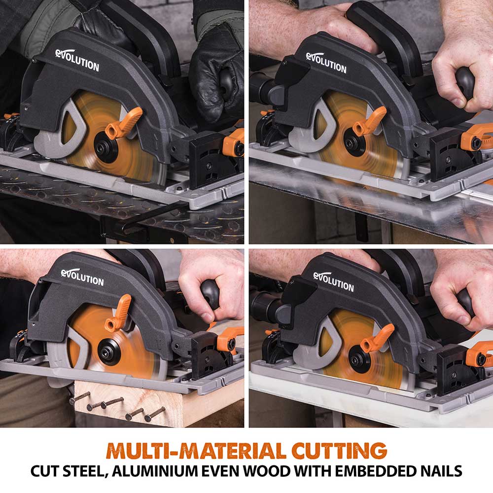 Evolution R185CCSX Handheld Circular Saw, ST2800-G2 2.8m 2-piece Track & 3-piece Mini-Track Bundle - Image 8