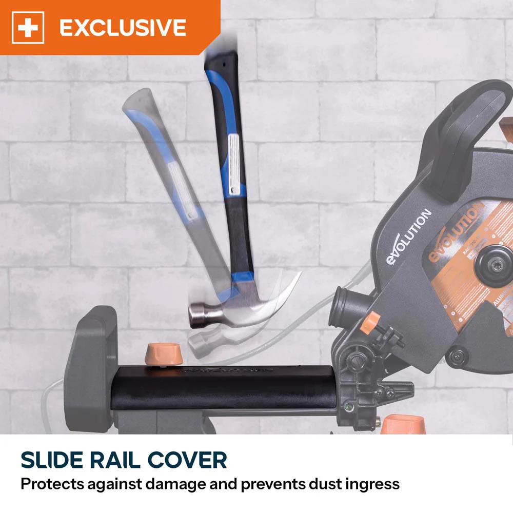 Evolution R210SMS+ 210mm Sliding Mitre Saw & Stand Bundle - Image 18