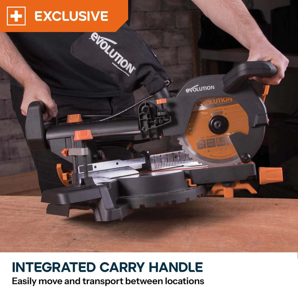 Evolution R210SMS+ 210mm Sliding Mitre Saw & Stand Bundle - Image 20