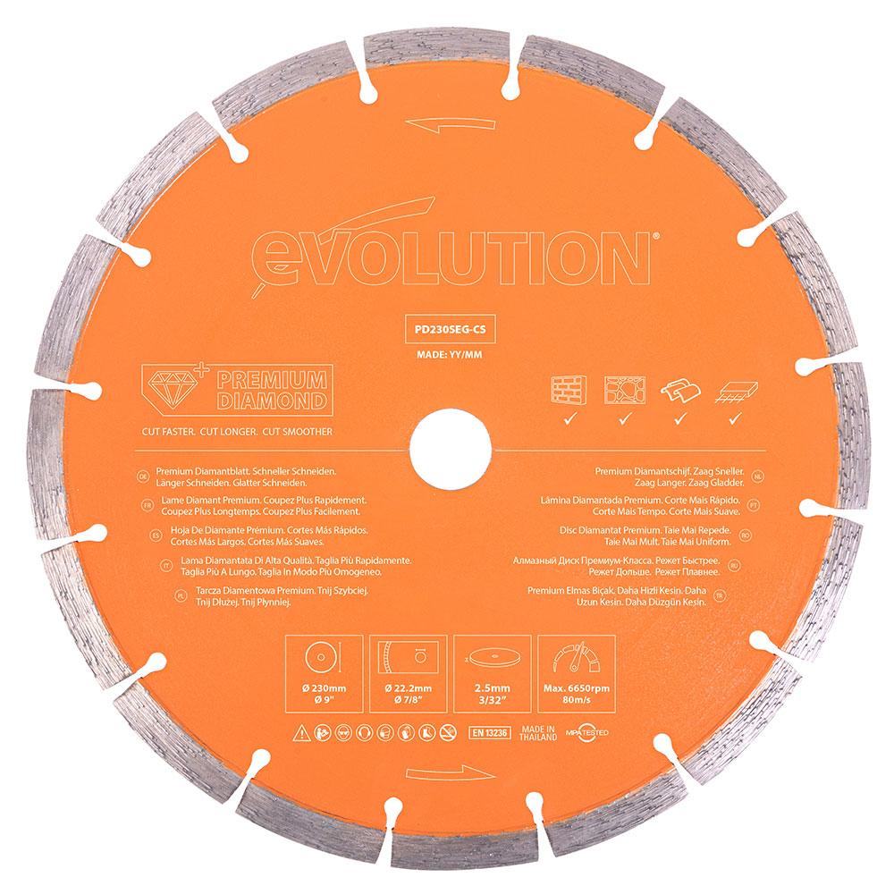 Evolution R230DCT Diamond Disc Cutter Blade Variety Pack 22.2mm Bore - Image 3