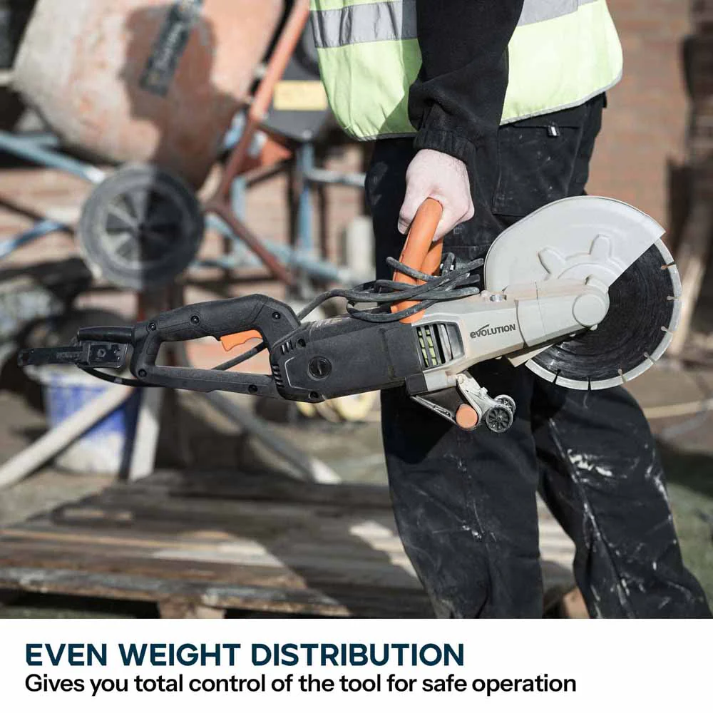 Evolution R230DCTX 230mm Electric Disc Cutter Concrete Saw, Bladeless - Image 5