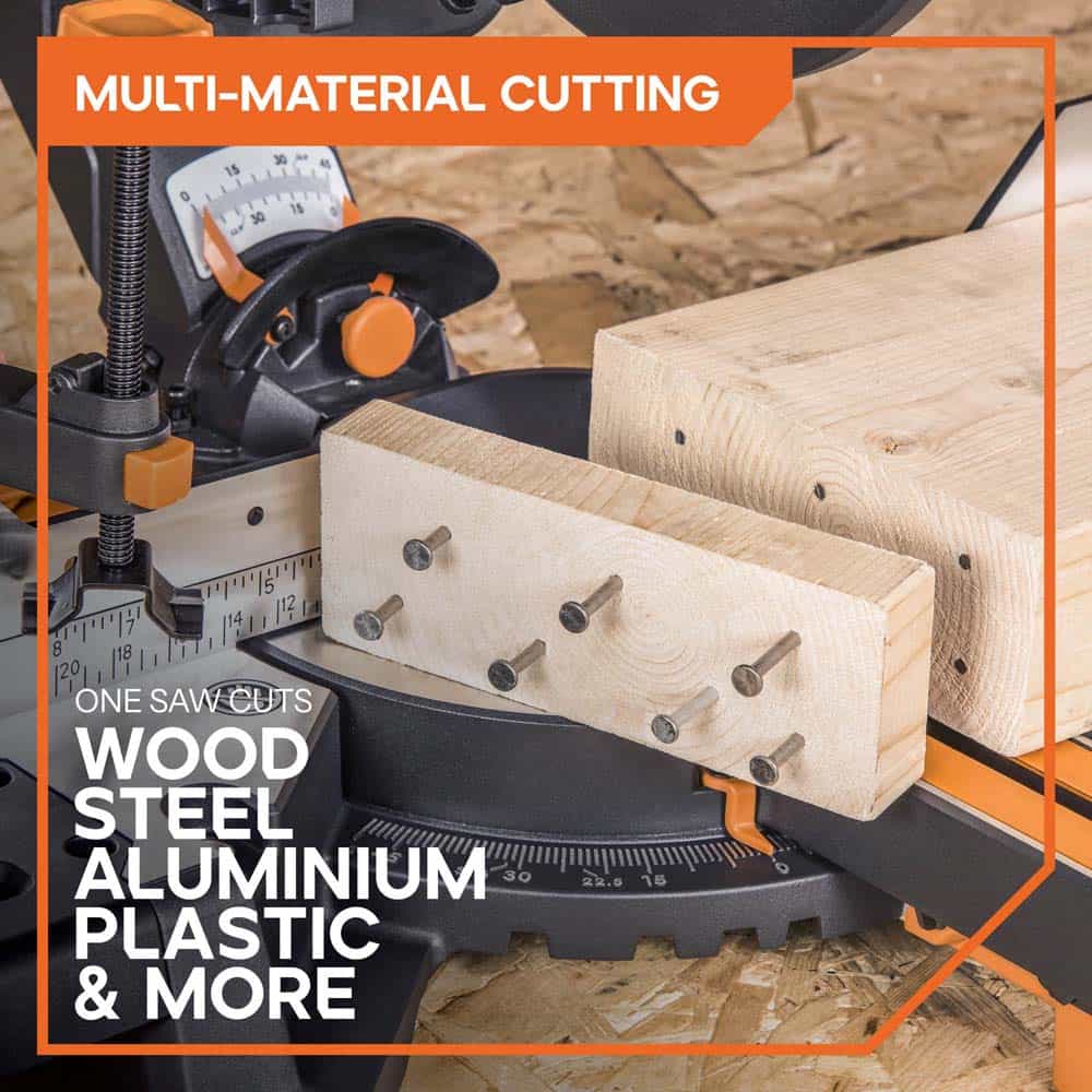 Evolution R255SMS-DB+ 255mm Double Bevel Mitre Saw & XL Rolling Stand Bundle - Image 6