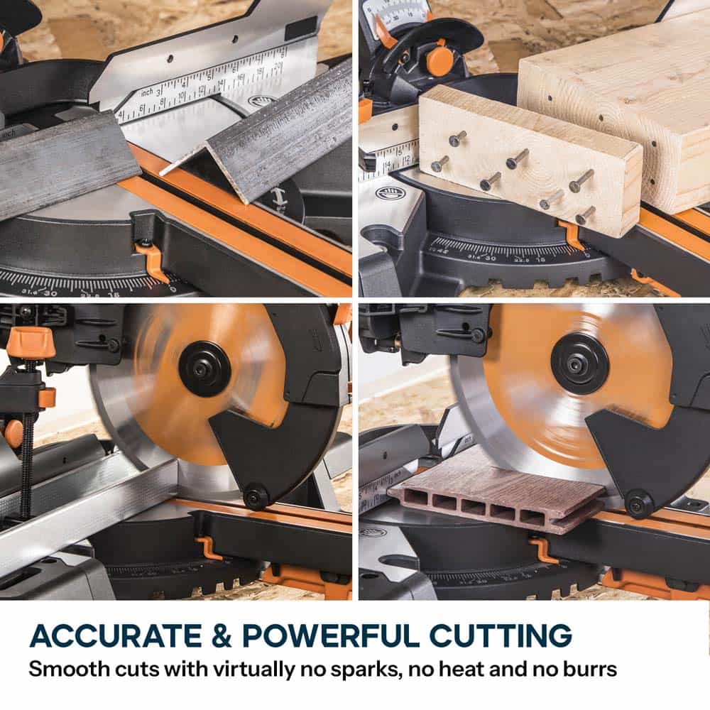 Evolution R255SMS-DB+ 255mm Double Bevel Mitre Saw & XL Rolling Stand Bundle - Image 7