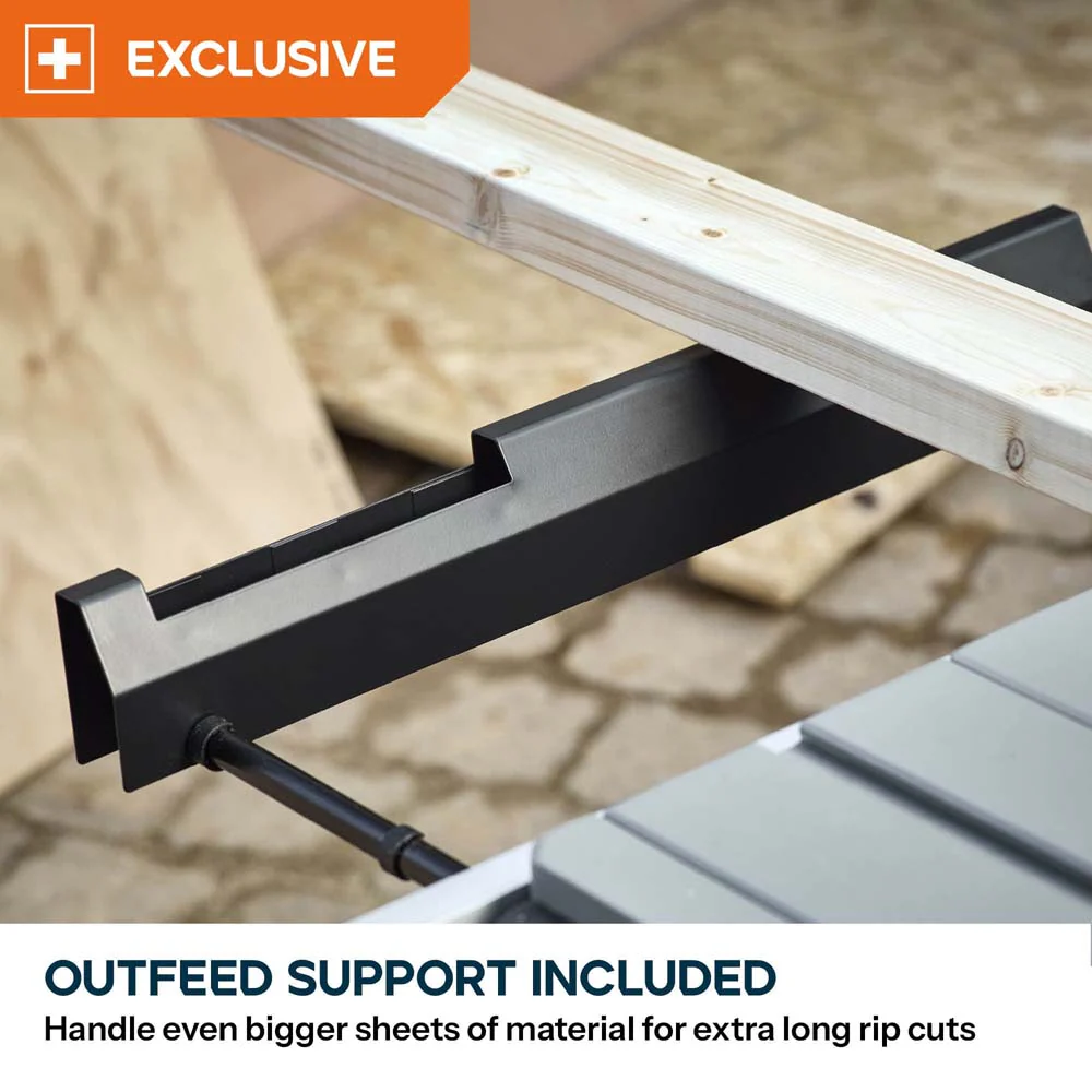 Evolution R255TBL+ 230v Portable Jobsite Table Saw with 255mmTCT Multi-material Blade - Image 10