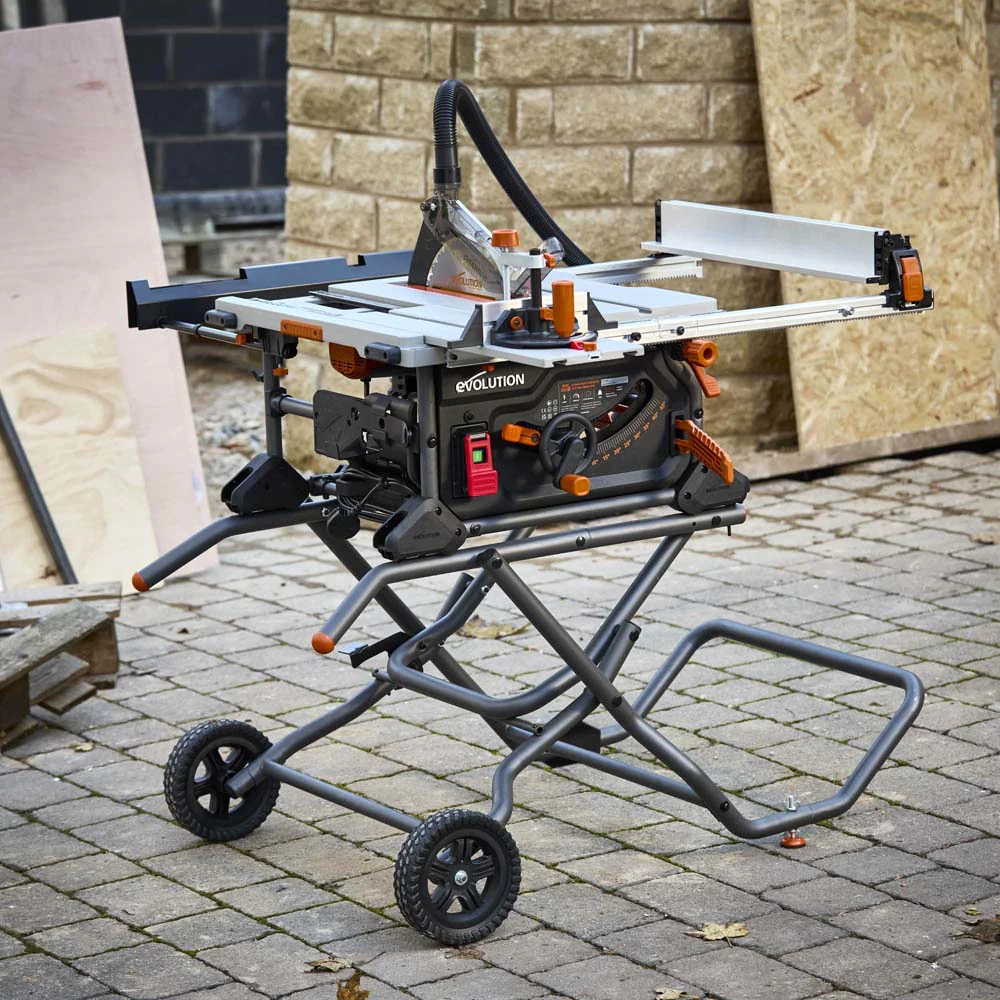 Evolution R255TBL+ 230v Portable Jobsite Table Saw with 255mmTCT Multi-material Blade - Image 19