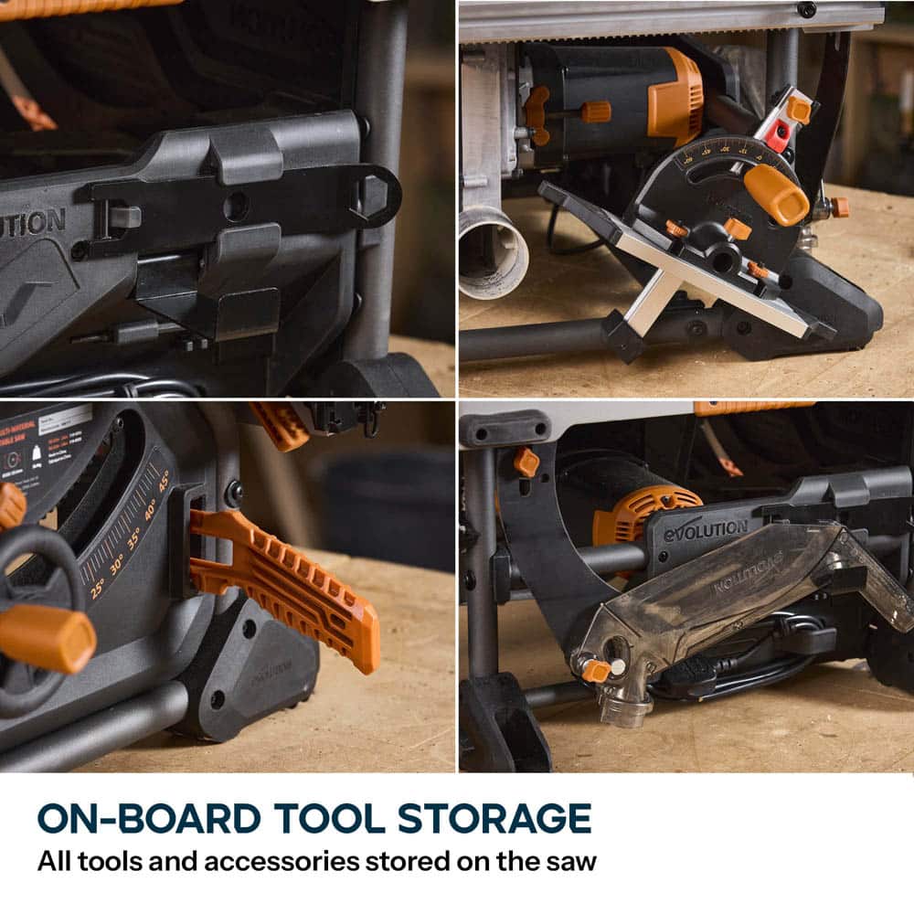 Evolution R255TBL Portable Table Saw 230v 255mm With TCT Multi-material Blade - Image 13