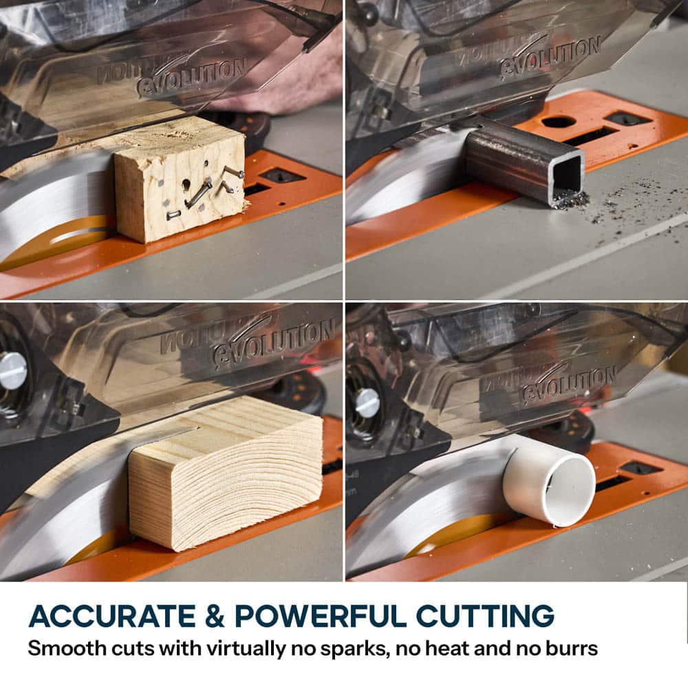 Evolution R255TBL Portable Table Saw 230v 255mm With TCT Multi-material Blade - Image 4