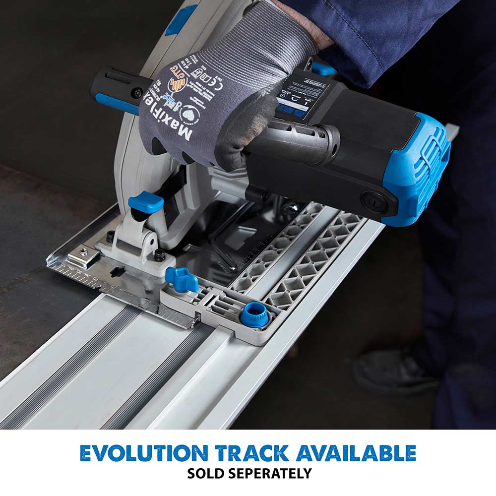 Evolution S210CCS 210mm Heavy Duty Metal Cutting Circular Saw & 1.4m 2-Piece Track Kit Bundle (2x700mm) - Image 3