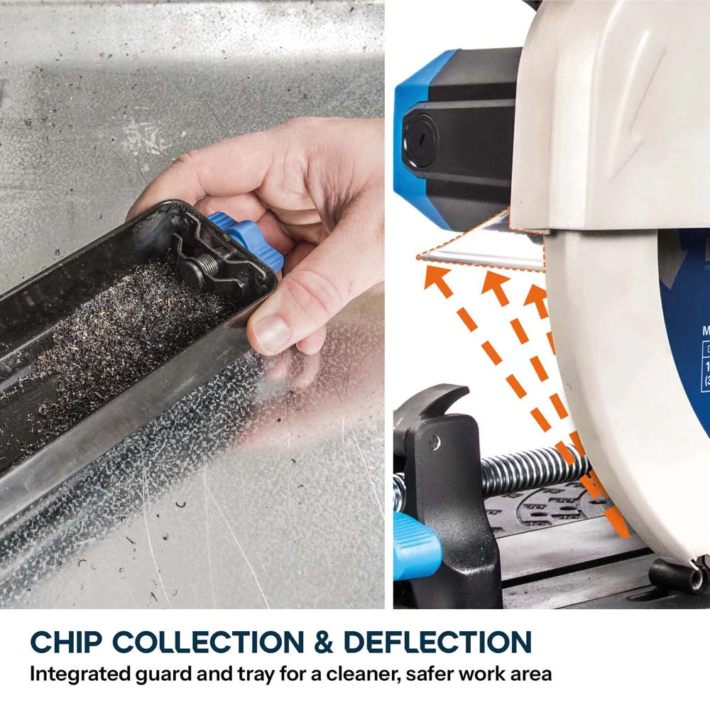 Evolution S355CPS 355mm Metal Cutting Chop Saw and Chop Saw Stand Bundle - Image 13