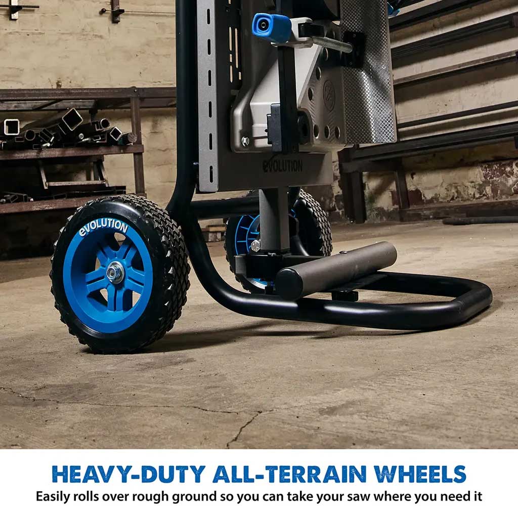 Evolution S355MCS 355mm Heavy Duty Chop Mitre Saw & Wheeled Stand Bundle - Image 28