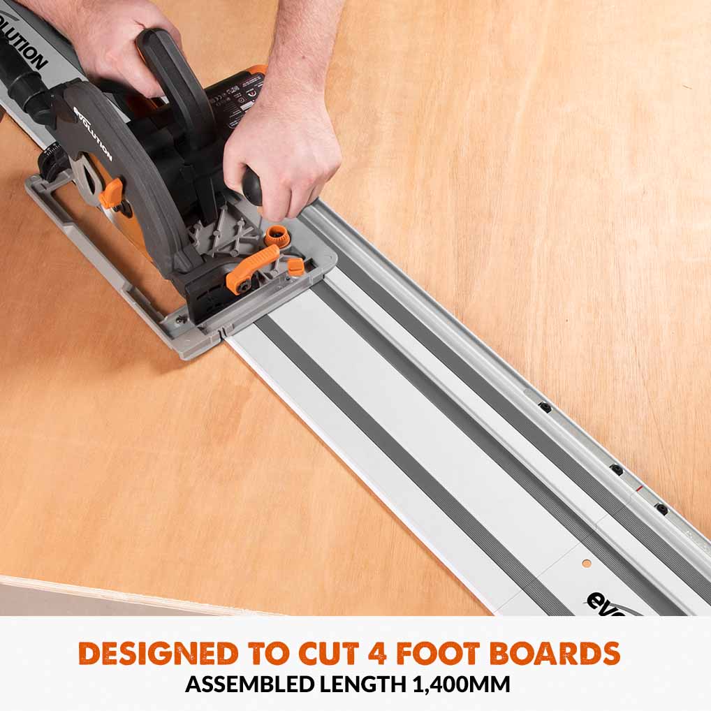 Evolution ST1400-G2 Universal 1.4m Track (2x 700mm) & R185CCSX+ Circular Saw With Track Accessory Kit Bundle - Image 12