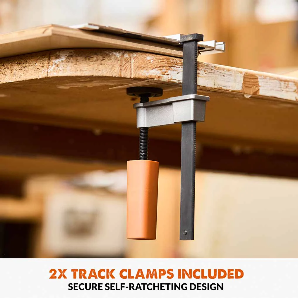 Evolution R185CCSX+ Circular Saw & ST2800-G2 Universal 2.8m Track Bundle (2x 1400mm ) With Self-Aligning Connectors - Image 9