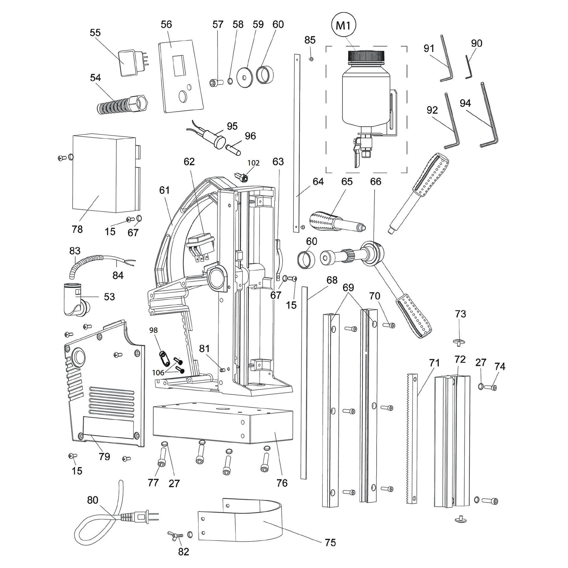 Evolution EVOMAG42 Magnetic Drill Spare Parts (Main Body) - Image 2