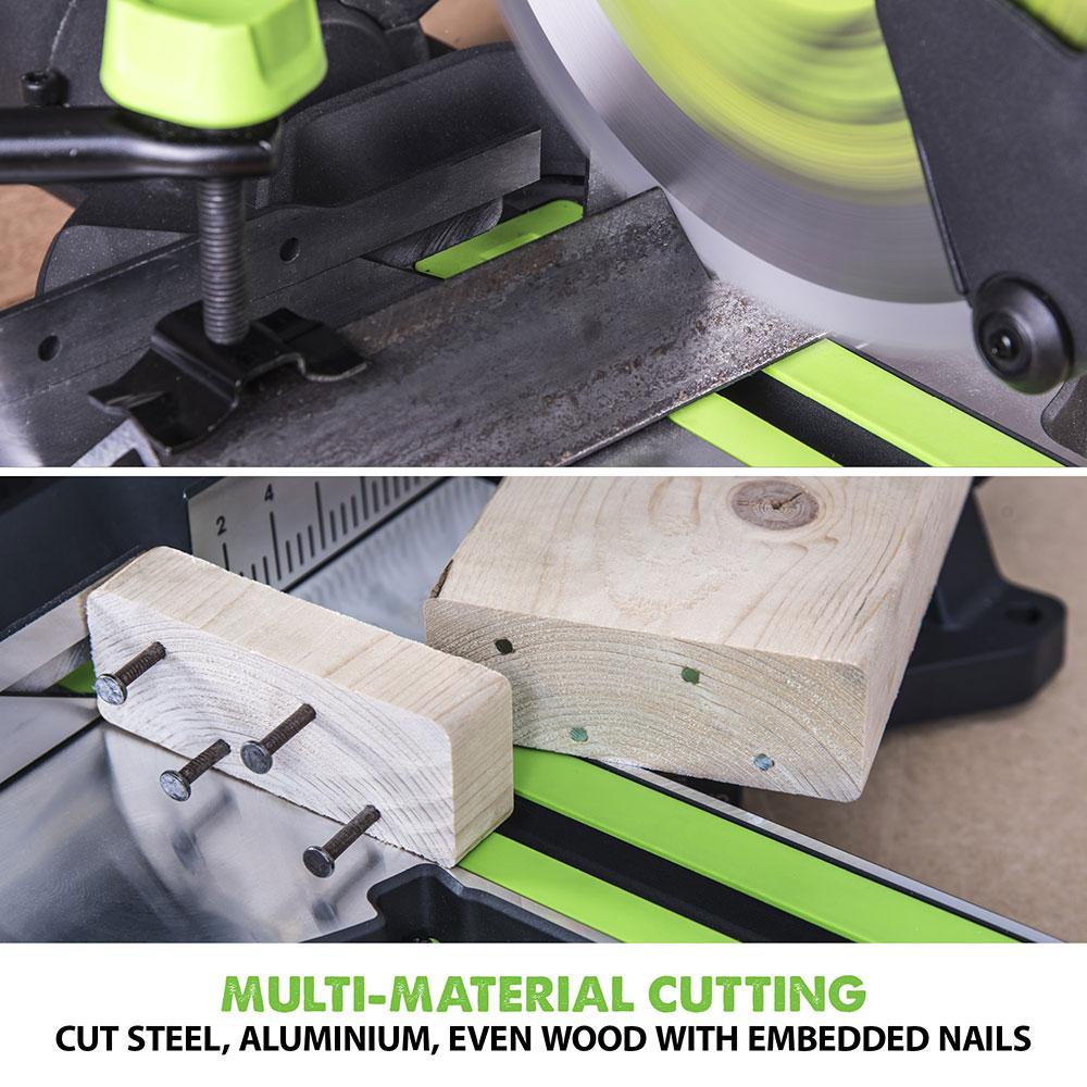 Evolution F255SMS 255mm Sliding Compound Mitre Saw With TCT Multi-Material Cutting Blade (230v) - Image 3