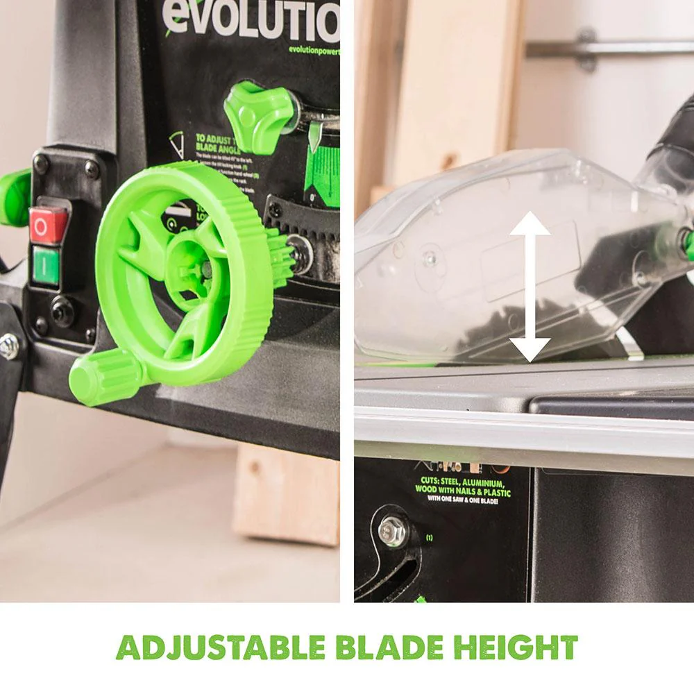 Evolution FURY5-S 255mm Table Saw With TCT Multi-Material Cutting Blade (230v) - Image 7