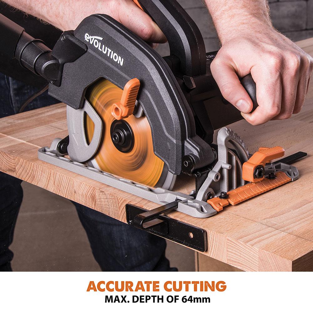 Evolution R185CCS 185mm Circular Saw with TCT Multi-Material Cutting Blade (Refurbished - Like New) - Image 4