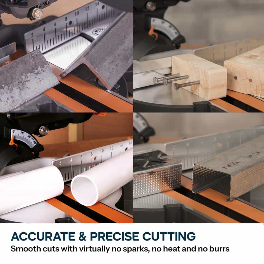 Evolution R185SMS+ 185mm Sliding Compound Mitre Saw With TCT Multi-Material Cutting Blade (230V) - Image 4