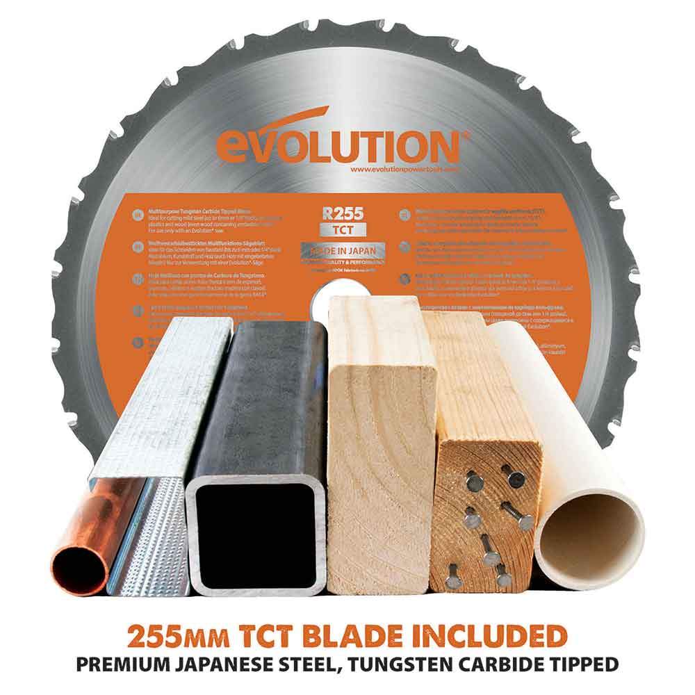 Evolution R255MTS 255mm Table Saw With TCT Multi-Material Cutting Blade (230v) - Image 2