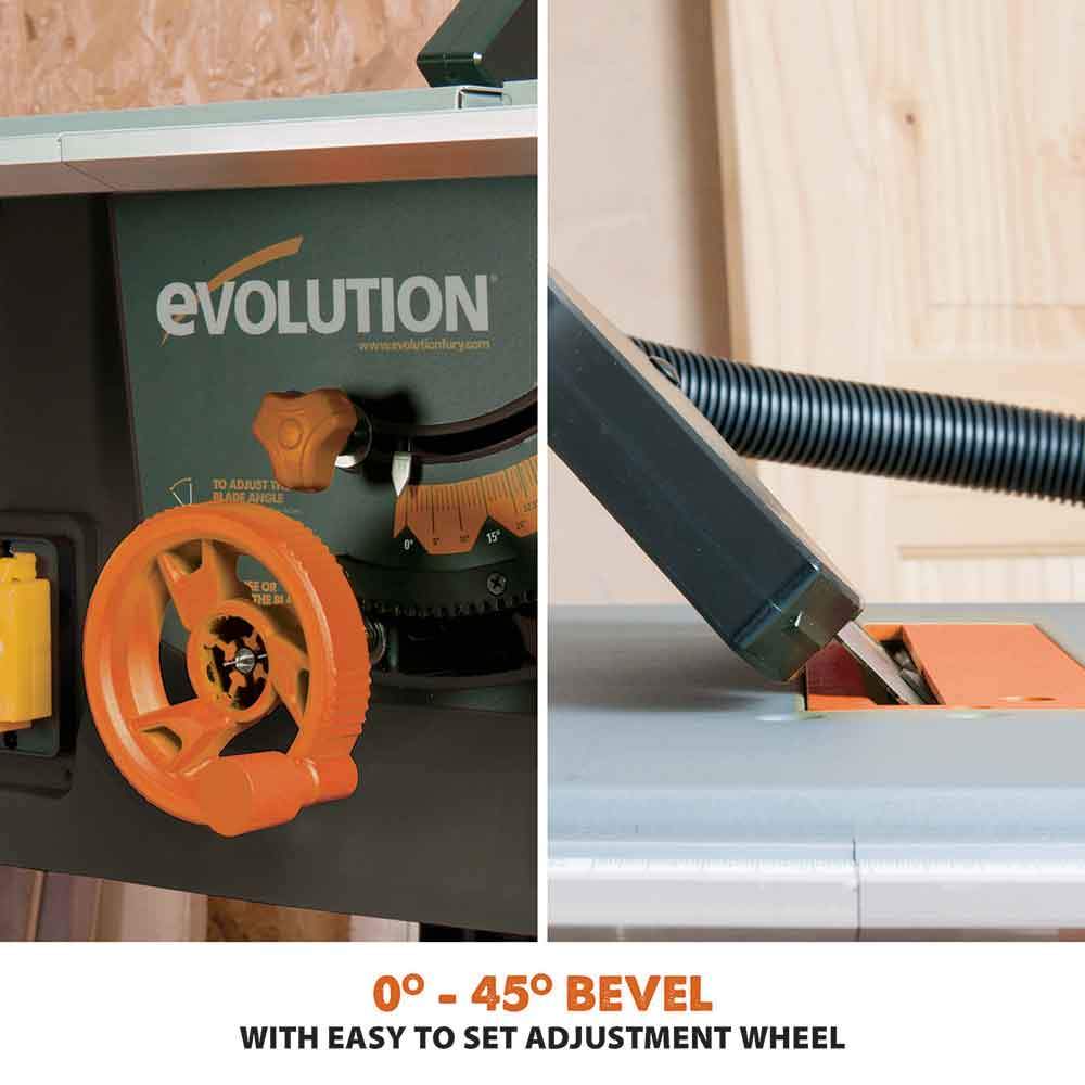 Evolution R255MTS 255mm Table Saw With TCT Multi-Material Cutting Blade (230v) - Image 7