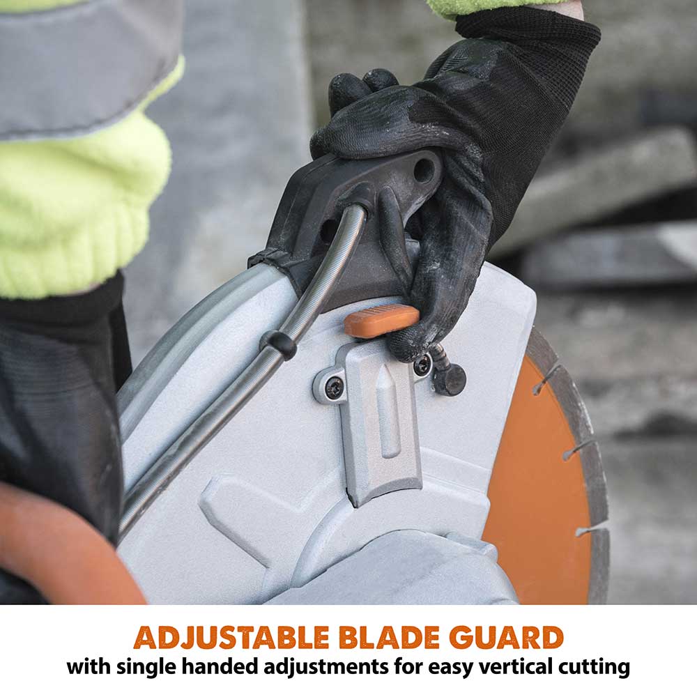 R300DCT+ Electric Disc Cutter with Foot Pump Water Bottle, Bag & Extra Blade Bundle - Image 11