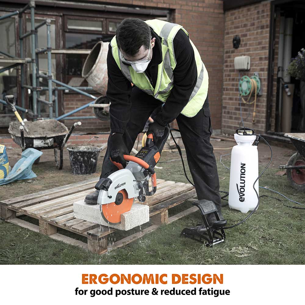 R300DCT+ Electric Disc Cutter with Foot Pump Water Bottle, Bag & Extra Blade Bundle - Image 12