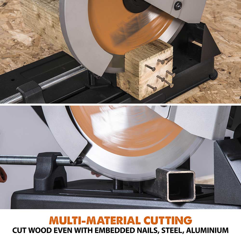 Evolution R355CPS 355mm Chop Saw + Extra 355mm Blade + Chop Saw Stand Bundle - Image 2
