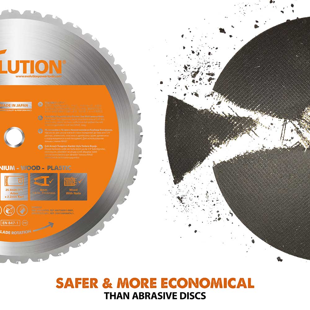 Evolution R355CPS 355mm Chop Saw + Extra 355mm Blade + Chop Saw Stand Bundle - Image 9