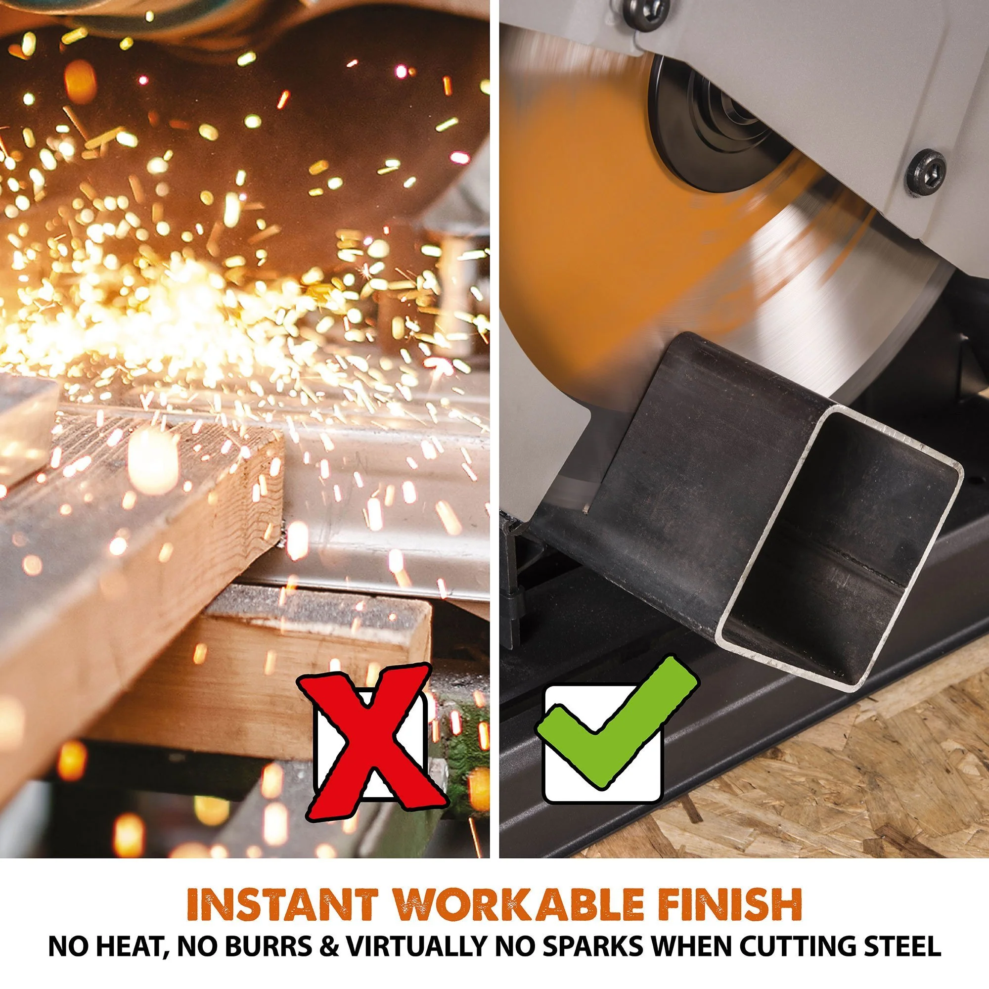 Evolution 355mm Multi-Material Chop Saw with TCT Blade for Steel, Wood & Plastic | R355CPS - Image 9