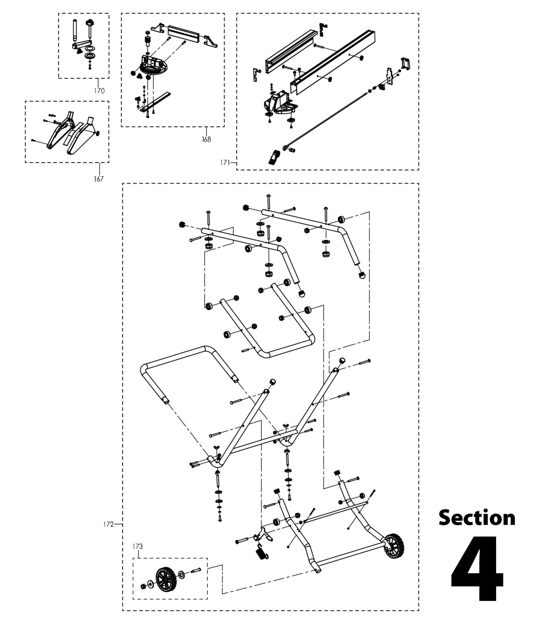 Evolution RAGE5-S Table Saw Spare Parts Section 4 (Fences, Clamps, Blade Guard & Legs) - Image 2