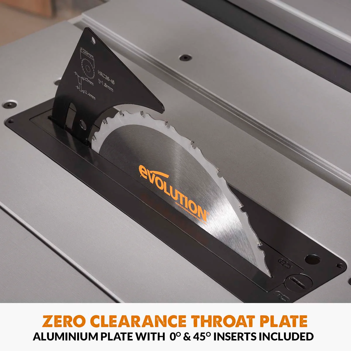 RAGE5-S Zero Clearance Aluminium Throat Plate insert Kit for RAGE5-S Table Saws - Image 2
