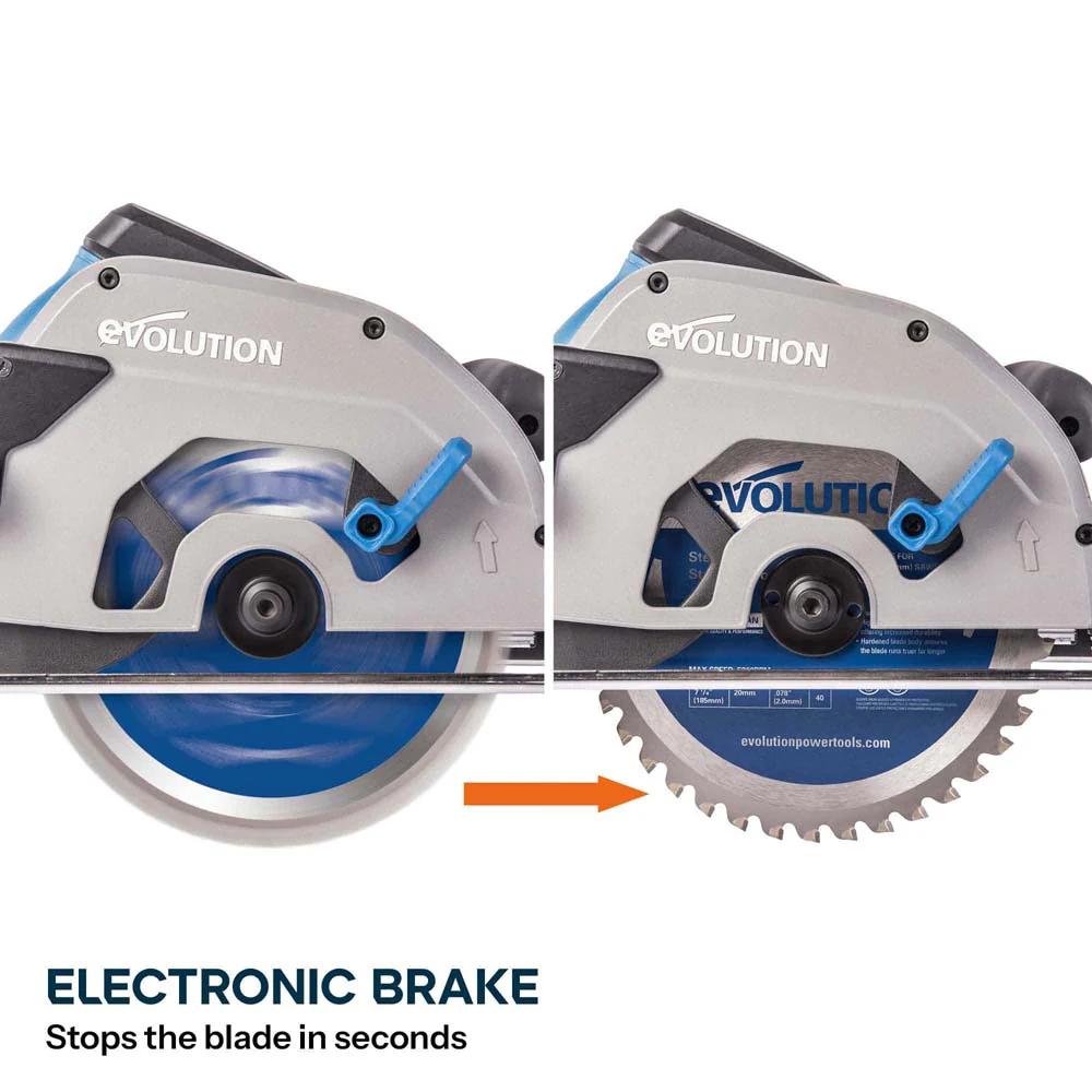 Evolution 185mm Metal Cutting Circular Saw with TCT Mild Steel Cutting Blade | 64mm Cut Depth | S185CCSL - Image 12