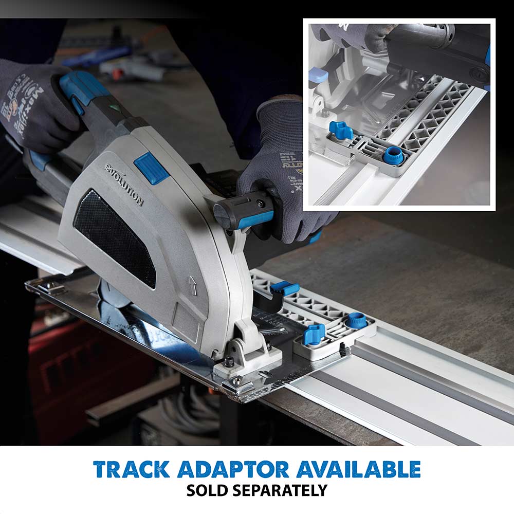 Evolution S210CCS 210mm Heavy Duty Metal Cutting Circular Saw & 2.8m 2-Piece Track Kit Bundle - Image 12